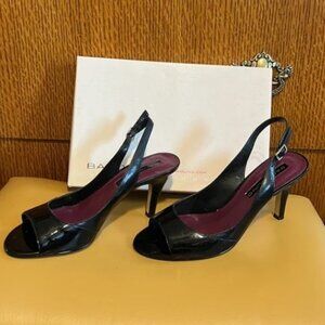 (EUC) Bandolino Black Patent Slingback Heels (Size: 7M)